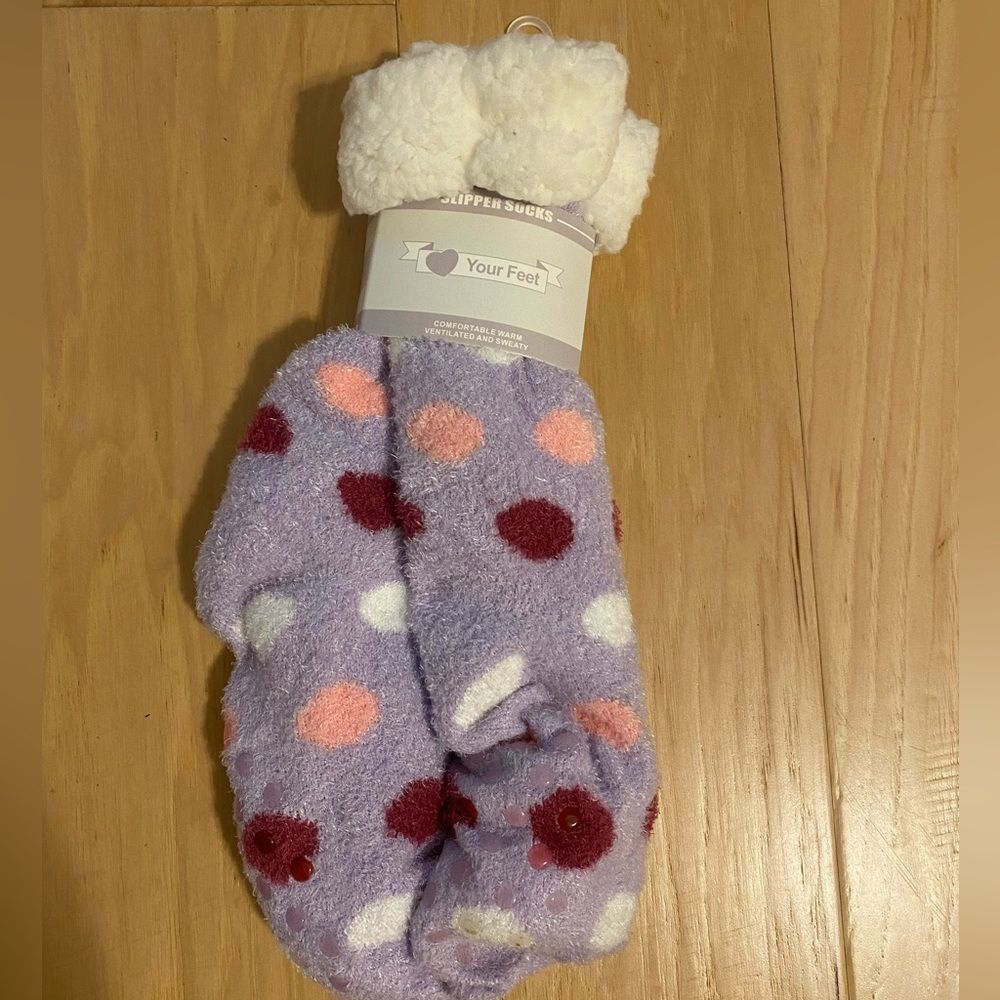 Your Feet Slipper Socks Size 7 10 Anti Slip NWT